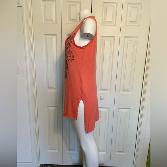 Free People Embroidered Sleeveless Mini Dress Tunic Coverup Top Size XS - Picture 9 of 10